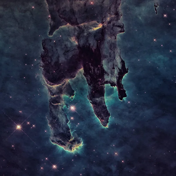 Pillars of Creation. Eagle Nebula in the constellation Serpens. — Stock