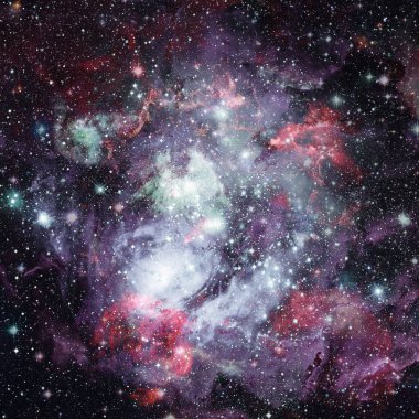 Nebula ve yıldızlar uzayda. Bu görüntünün elementleri NASA tarafından desteklenmektedir.