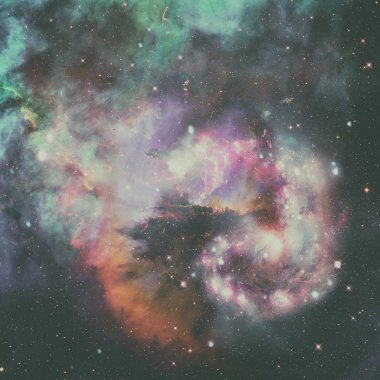 Derin uzayda Spiral Galaksi.