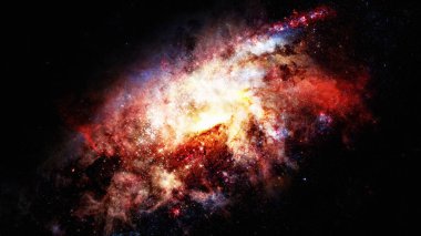 Galaksi ve nebula. Bu görüntünün elementleri NASA tarafından desteklenmektedir