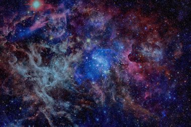 Galaksi ve nebula. Bu görüntünün elementleri NASA tarafından desteklenmektedir