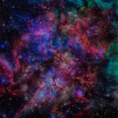 Nebula ve yıldızlar uzayda. Bu görüntünün elementleri NASA tarafından desteklenmektedir.