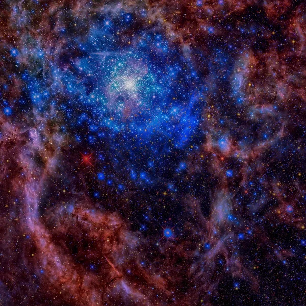 Universo lleno de nebulosas, estrellas y galaxias. — Foto de Stock