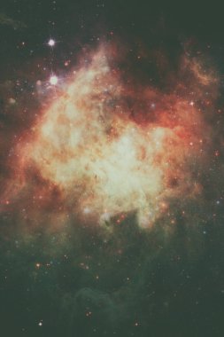 Bulutsu, galaxy ve yıldız. Na tarafından döşenmiş bu görüntü unsurları