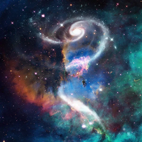 Galáxia abstrata no espaço profundo. Fundo de astronomia . — Fotografia de Stock