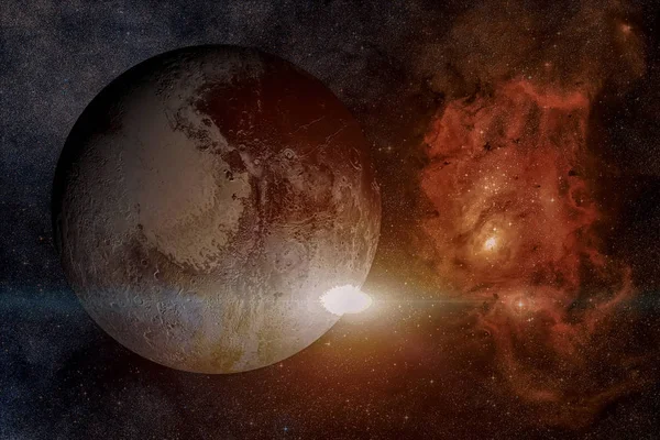 Sistema Solar - Plutón. Es un planeta enano en el cinturón de Kuiper. — Foto de Stock