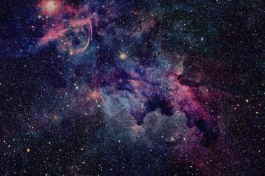 Nebula ve galaksiler uzayda. Bu görüntünün elementleri NASA tarafından desteklenmektedir.