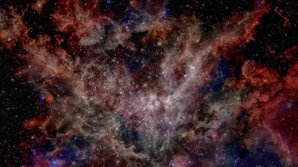 宇宙の奥の銀河、輝く神秘的な宇宙. — ストック写真