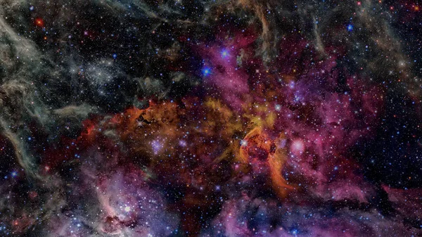 Espace ouvert avec nébuleuses et galaxies. Éléments de cette image fournis par la NASA — Photo