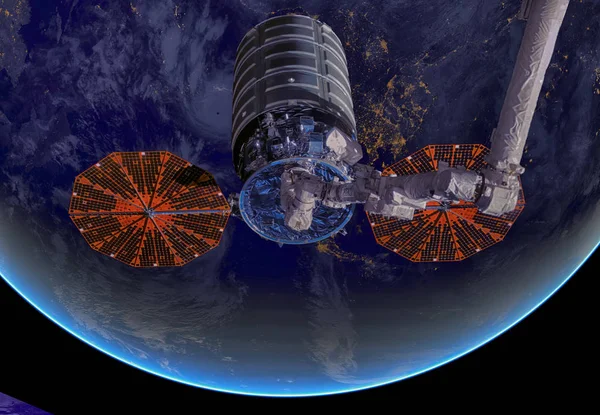 Die Cygnus-Sonde im freien Weltraum. — Stockfoto