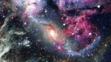 Derin uzayda nebula ve galaksiler. Bu görüntünün elementleri NASA tarafından desteklenmektedir.