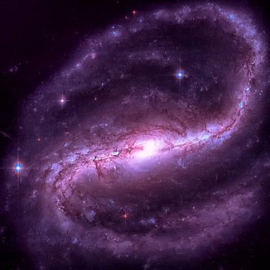 NGC 7479, Kanatlıat takımyıldızı yönünde bulunan bir çubuklu sarmal gökada olduğunu.