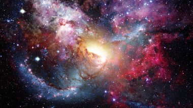 Nebula ve galaksiler. Bu görüntünün elementleri NASA tarafından döşenmiştir