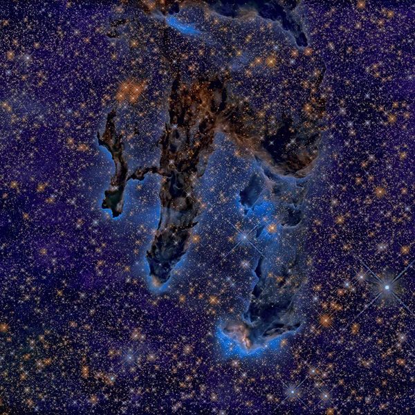 Stâlpii creaţiei. Nebuloasa Vulturului din constelația Șerpi . — Fotografie, imagine de stoc