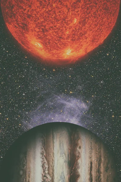 Sluneční soustavy - Jupiter. Je to největší planeta sluneční soustavy. — Stock fotografie