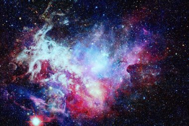 Güzel nebula ve galaksi. Bu görüntünün elementleri NASA tarafından desteklenmektedir