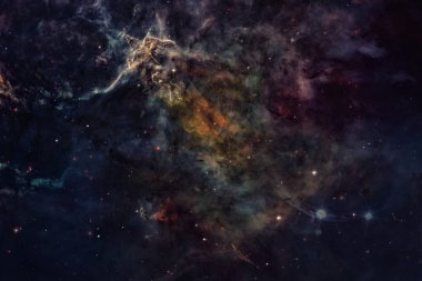Bulutsu, galaxy ve yıldız. Nasa tarafından döşenmiş bu görüntü unsurları.
