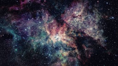 Derin uzayda nebula ve galaksiler. Bu görüntünün elementleri NASA tarafından desteklenmektedir.