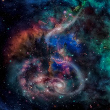 Derin uzayda Spiral Galaksi.