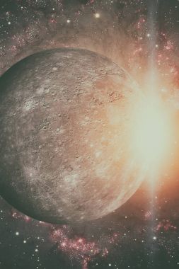 Güneş sistemi - Mercury. Güneş Sistemi'ndeki en küçük bir gezegendir.