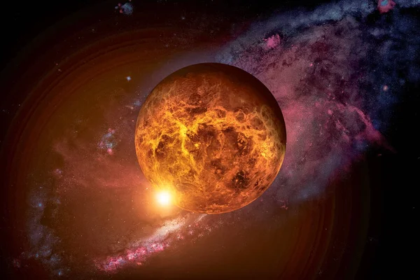 Планета Венера. Элементы этого изображения предоставлены НАСА. — стоковое фото