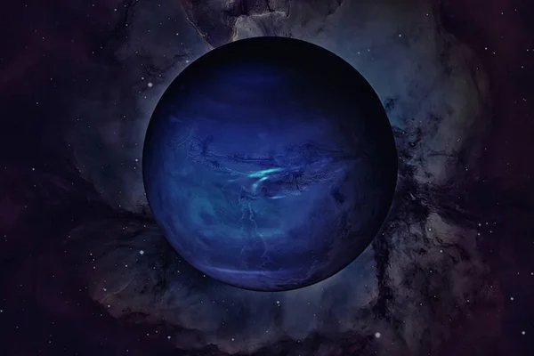 太阳系-海王星。它是距离太阳第八个也是最远的行星. — 图库照片