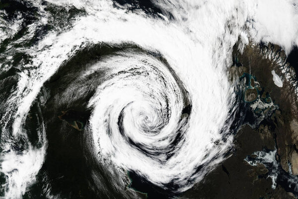 Cyclone - view from space. Elements of this image are furnished by NASA