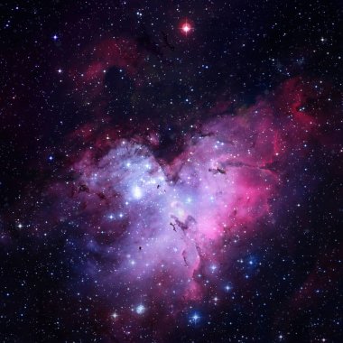 Kartal Bulutsusu. Nasa tarafından döşenmiş bu görüntü unsurları.