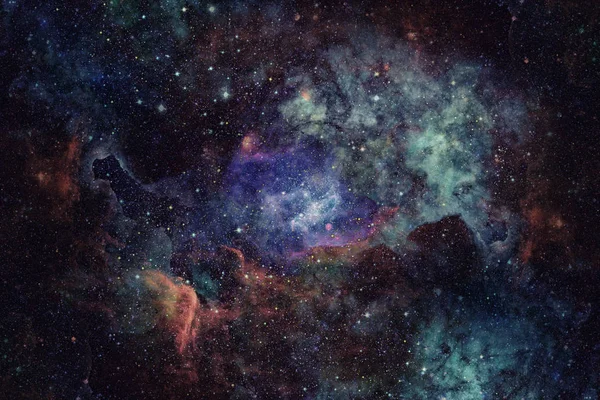 Derin uzayda nebulanın görüntüsü. Bu görüntünün elementleri NASA tarafından desteklenmektedir. — Stok fotoğraf