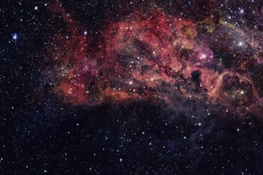 Karanlık uzayda nebula ve galaksiler. Bu görüntünün elementleri NASA tarafından desteklenmektedir.