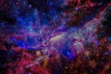 Galaksi ve nebula. Bu görüntünün elementleri NASA tarafından desteklenmektedir