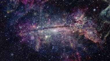 Galaksi ve Nebula. Uzay arkaplanı. Bu görüntünün elementleri NASA tarafından desteklenmektedir