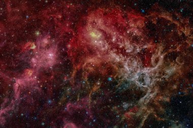 Galaksi ve Nebula. Soyut alan arkaplanı.