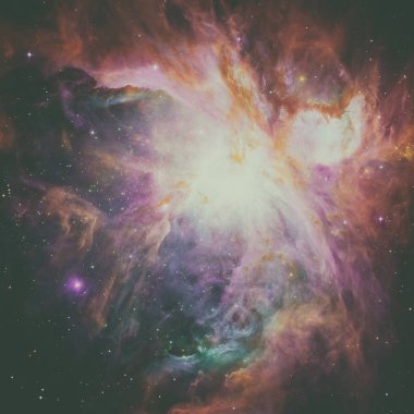 Hubble panoramic view of Orion Nebula reveals thousands of stars clipart