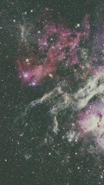 Bulutsusu ve derin uzay içinde gökada. Bu görüntü furnis unsurları