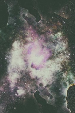 Yıldızlı derin uzay - Bulutsusu ve galaksi