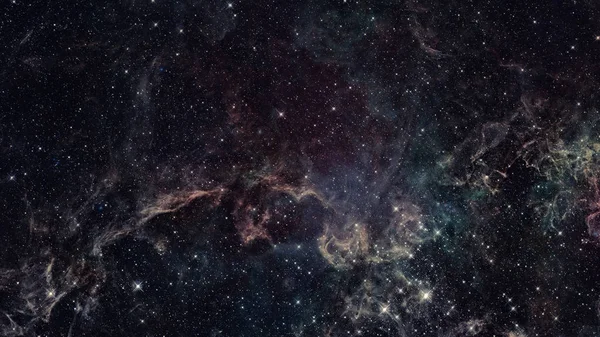 充满星星和星系的宇宙。美国航天局提供的这一图像的要素 — 图库照片