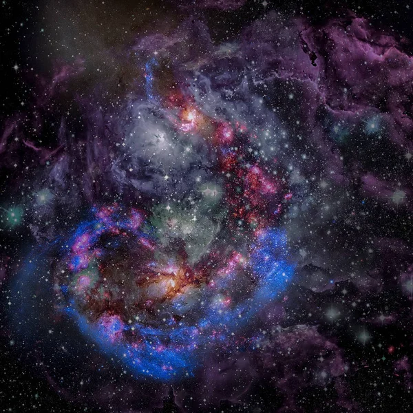 Nebula and galaxies in space. Elements of this image furnished by NASA. — Stock Photo, Image