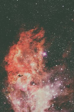 Soyut bilimsel arkaplan - uzayda galaksi ve nebula.