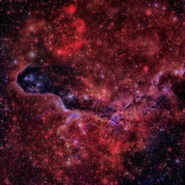 Nebula ve galaksiler uzayda. Bu görüntünün elementleri NASA tarafından desteklenmektedir.
