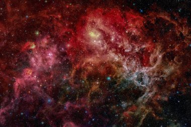 Güzel nebula ve galaksi. Bu görüntünün elementleri NASA tarafından desteklenmektedir