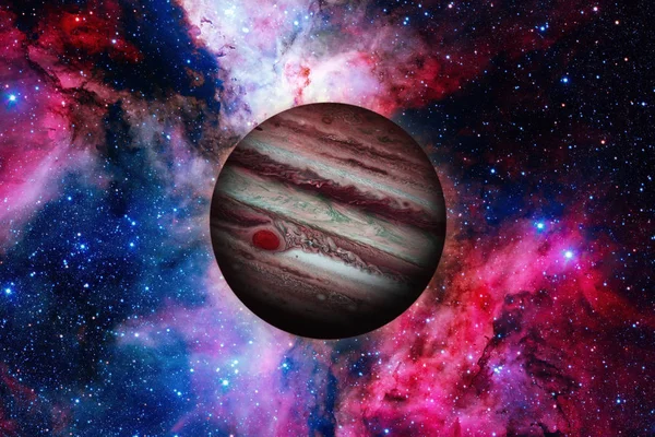 Planeta Júpiter. Nebulosa en el fondo. — Foto de Stock