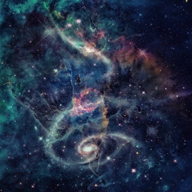 Derin uzayda Spiral Galaksi.