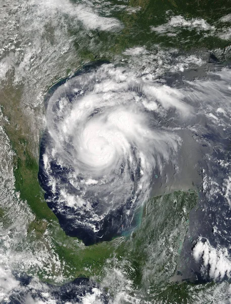 Hurricane Harvey viewed from space. Elements of this image are furnished by NASA — Stock Photo, Image