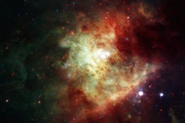 Bulutsu, galaxy ve yıldız. Nasa tarafından döşenmiş bu görüntü unsurları.