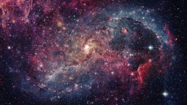 Galaksi ve Nebula. Uzay arkaplanı. Bu görüntünün elementleri NASA tarafından desteklenmektedir