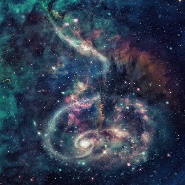 Derin uzayda Spiral Galaksi.