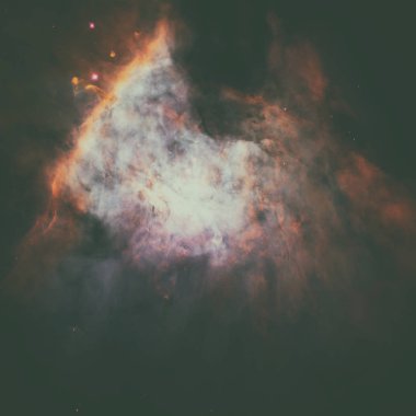 Orion Bulutsusu merkezinin panoramik görüntü.