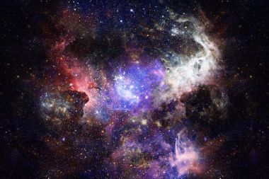 Derin uzayda nebula ve yıldızlar, gizemli evren.