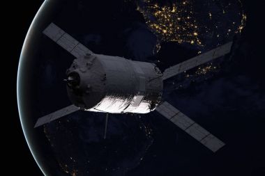 Kargo uzay aracı - otomatik Transfer araç Dünya gezegeni üzerinde.